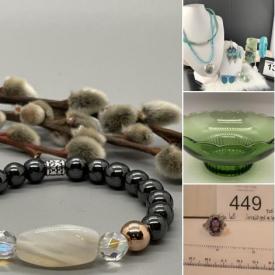 MaxSold Auction: This online auction features Jar of Beach Glass, costume jewelry, press on nails, clothes, lord of the rings book collection, acrylic artwork, teapot set, glassware, shoes, bags, pendants and much more.